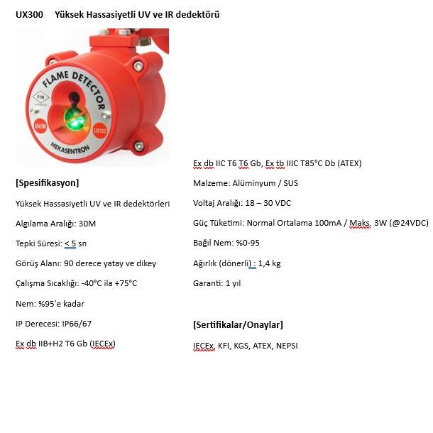 UX300 Yüksek Hassasiyetli UV ve IR dedektörü